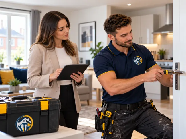 Property maintenance in a modern rental apartment
